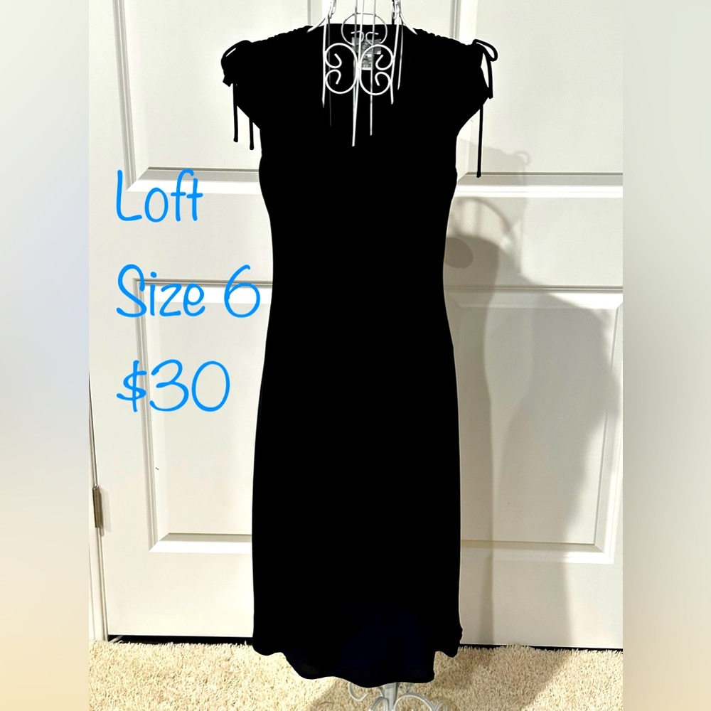 Loft calf length dress, cap sleeve, size 6